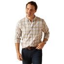 Ariat Mens Napa Long Sleeved Shirt (Tan/Blue Check) additional 1