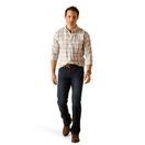 Ariat Mens Napa Long Sleeved Shirt (Tan/Blue Check) additional 4