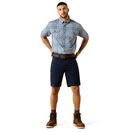 Ariat Mens Rebar Made Tough Durastretch Short Sleeve Work Shirt (Dark Denim) additional 3