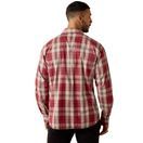 Ariat Mens Retro Hawthorne Fitted Snap Fit Shirt (Brick Red Plaid) additional 2