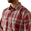 Ariat Mens Retro Hawthorne Fitted Snap Fit Shirt (Brick Red Plaid) additional 4