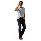 Ariat Mens Shaldon Polo (Chambray Blue Heather) additional 2