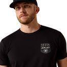 Ariat Mens Strip Patriotic Badge T Shirt (Black) additional 4