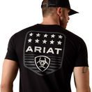 Ariat Mens Strip Patriotic Badge T Shirt (Black) additional 5
