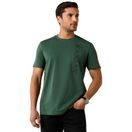 Ariat Mens Vertical Logo Short Sleeve T Shirt (Monstera) additional 1