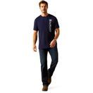 Ariat Mens Vertical Logo T-Shirt (Classic Blue/White) additional 4