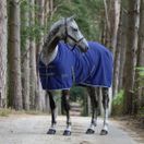 Weatherbeeta Cotton Show Sheet With Surcingles II - Standard Neck (Dark Blue/Grey/White) additional 1