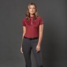 Weatherbeeta Ladies Victoria Premium Short Sleeve Top (Maroon) additional 4