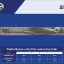Weatherbeeta Lurcher Polo Leather Dog Collar  (Beaufort Brown/Pink/Blue) additional 3