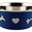 Weatherbeeta Non-Slip Stainless Steel Silicone Bone Pet Bowl (Blue) additional 1