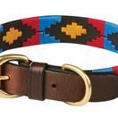 Weatherbeeta Polo Leather Dog Collar (Cowdray Brown/Pink/Blue/Yellow) additional 1