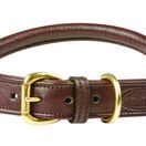 Weatherbeeta Rolled Leather Dog Collar (Brown) additional 1