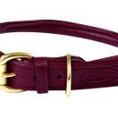 Weatherbeeta Rolled Leather Dog Collar (Maroon) additional 1