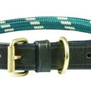 Weatherbeeta Rope Leather Dog Collar (Hunter Green/Brown) additional 1