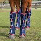 Weatherbeeta Wide Tab Long Travel Boots (Navy/Red/White) additional 2