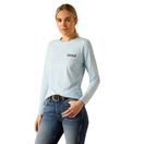Ariat Women's Course Seal Long Sleeve T-Shirt (Cerulean Heather) additional 1