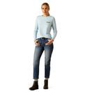 Ariat Women's Course Seal Long Sleeve T-Shirt (Cerulean Heather) additional 4
