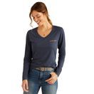 Ariat Women's Handcrafted Long Sleeve T-Shirt (Navy Heather) additional 1