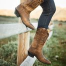 Ariat Women's Heritage R Toe Western Boots (Distressed Brown) additional 5
