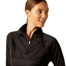 Ariat Women's Sunstopper 3.0 1/4 Zip Baselayer (Black) additional 3