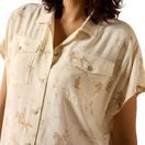 Ariat Womens Badlands Short Sleeve Shirt (Turtledove Ranchscape) additional 4