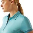 Ariat Womens Bandera 1/4 Zip Polo (Aqua) additional 2