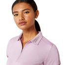 Ariat Womens Bandera 1/4 Zip Polo (Lavender Mist) additional 2