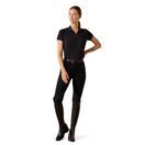 Ariat Womens Bandera 1/4 Zip Short Sleeve Polo (Black) additional 3