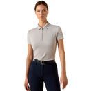 Ariat Womens Bandera 1/4 Zip Short Sleeve Polo (Show Grey) additional 1