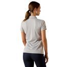 Ariat Womens Bandera 1/4 Zip Short Sleeve Polo (Show Grey) additional 2