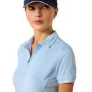 Ariat Womens Bandera 1/4 Zip Short Sleeve Polo (St. Tropez) additional 4