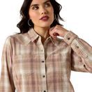 Ariat Womens Billie Jean Long Sleeve Shirt (White Pepper Coral Plaid) additional 4