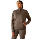 Ariat Womens Breathe 1/2 Zip Sweatshirt (Plum Grey) additional 1