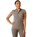 Ariat Womens Breathe 1/4 Zip Baselayer (Plum Grey) additional 1