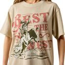 Ariat Womens Bull Rider Arched Short Sleeve T Shirt (French Oak) additional 4