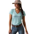 Ariat Womens Laguna Logo Top (Pool Blue) additional 1