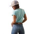 Ariat Womens Laguna Logo Top (Pool Blue) additional 2