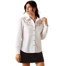 Ariat Womens Lattice Long Sleeve Shirt (White) additional 4
