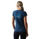 Ariat Womens Logo Script T-Shirt (Deep Petroleum) additional 2