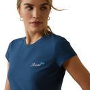 Ariat Womens Logo Script T-Shirt (Deep Petroleum) additional 4