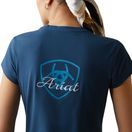 Ariat Womens Logo Script T-Shirt (Deep Petroleum) additional 5