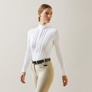 Ariat Womens Luxe Long Sleeve Show Shirt (White) additional 1