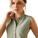 Ariat Womens Prix 2.0 Sleeveless Polo (Lily Pad) additional 3