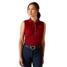 Ariat Womens Prix 2.0 Sleeveless Polo (Sun-Dried Tomato) additional 1