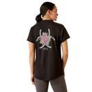 Ariat Womens Rebar Workman Rose T-Shirt (Black) additional 1