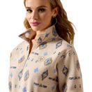 Ariat Womens Sapphire 1/2 Zip Sweatshirt (Oatmeal Heather) additional 4