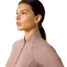 Ariat Womens Soquel 1/4 Zip Short Sleeve Baselayer (Antler) additional 4
