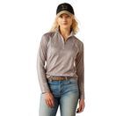 Ariat Womens Sunstopper 3.0 1/4 Zip Baselayer (Silver Sconce Fern) additional 1