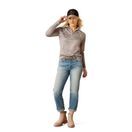 Ariat Womens Sunstopper 3.0 1/4 Zip Baselayer (Silver Sconce Fern) additional 4
