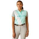 Ariat Womens Taryn Short Sleeve Polo (Beach Glass) additional 1